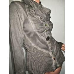 ELISA CAVALETTI ! Grijze blouse mt 36.