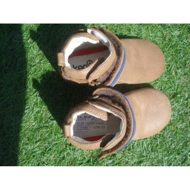 Schoentjes baby maat 23 nubuck leer Keq klittenband nieuw