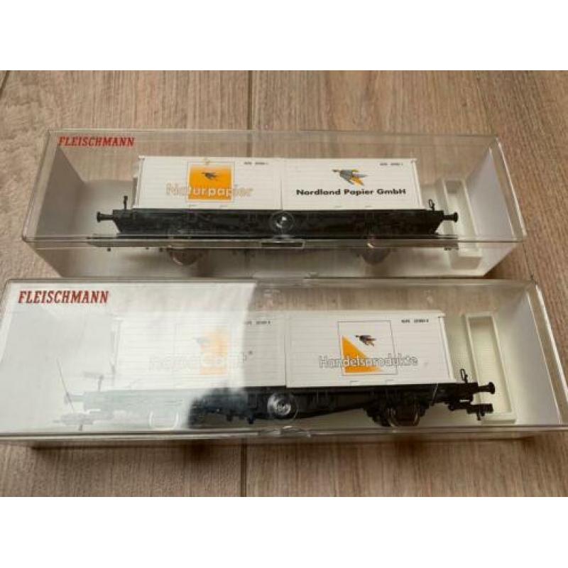 Fleischmann wagon nordland papier 2 stuks OVP -kleine oplage