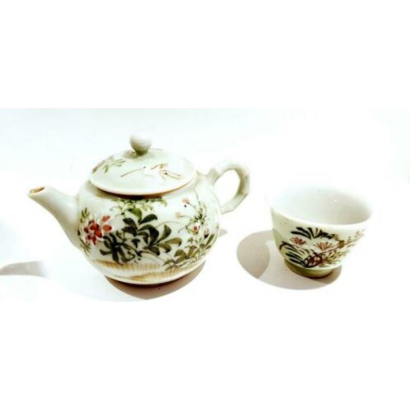 19e eeuws "celadon" Chinees/Japans theesetje
