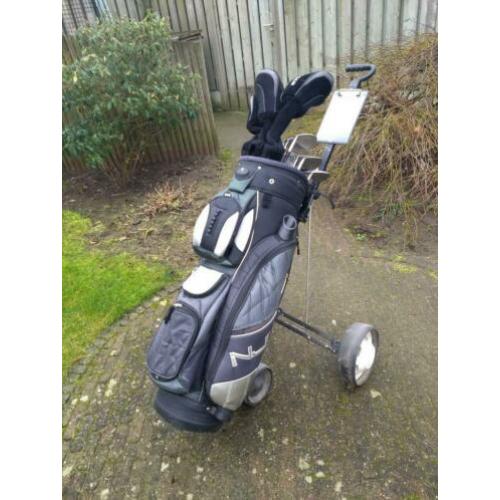 Kanzen heren golfset r.h. met golftrolley