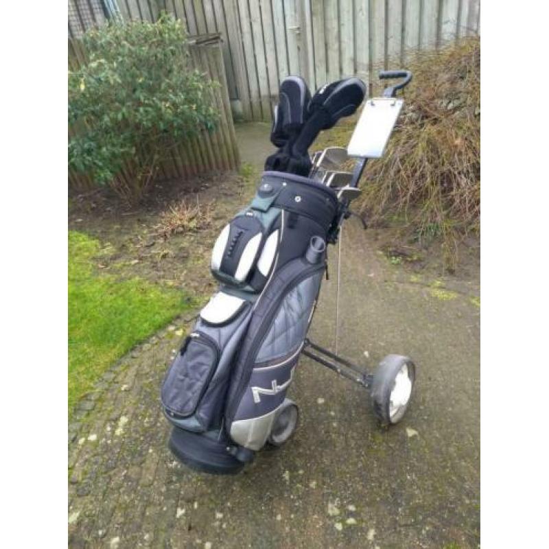 Kanzen heren golfset r.h. met golftrolley