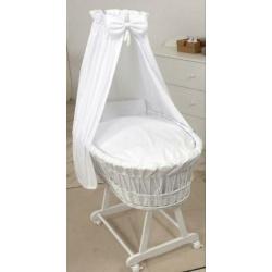 Wieg rotan wit