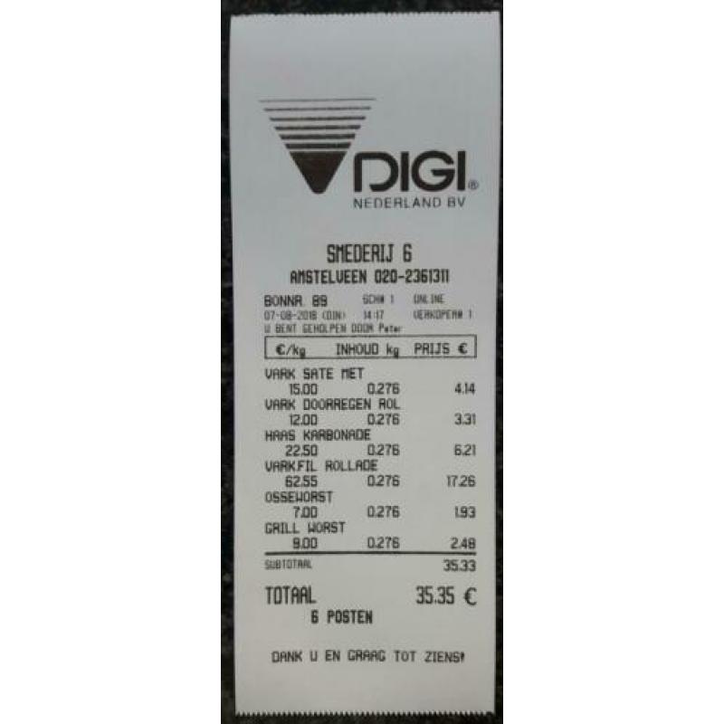 Digi kassa weegschaal sm 5300 nieuw!!.