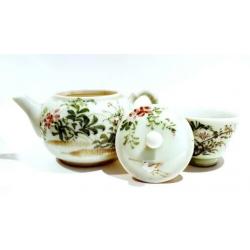 19e eeuws "celadon" Chinees/Japans theesetje