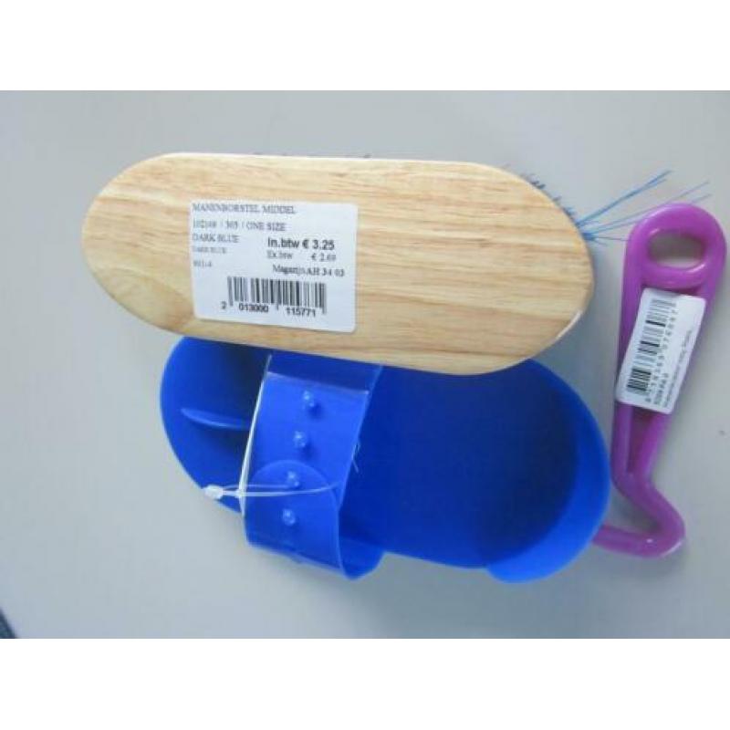 Borstels hoevenkrabbel QHP blauw paars harde borstel