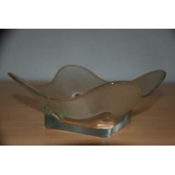 Bloem schaal of vaas. Glas.