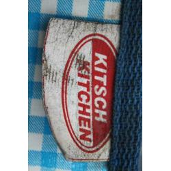 fietstas kitsch kitchen blauwwit geruit