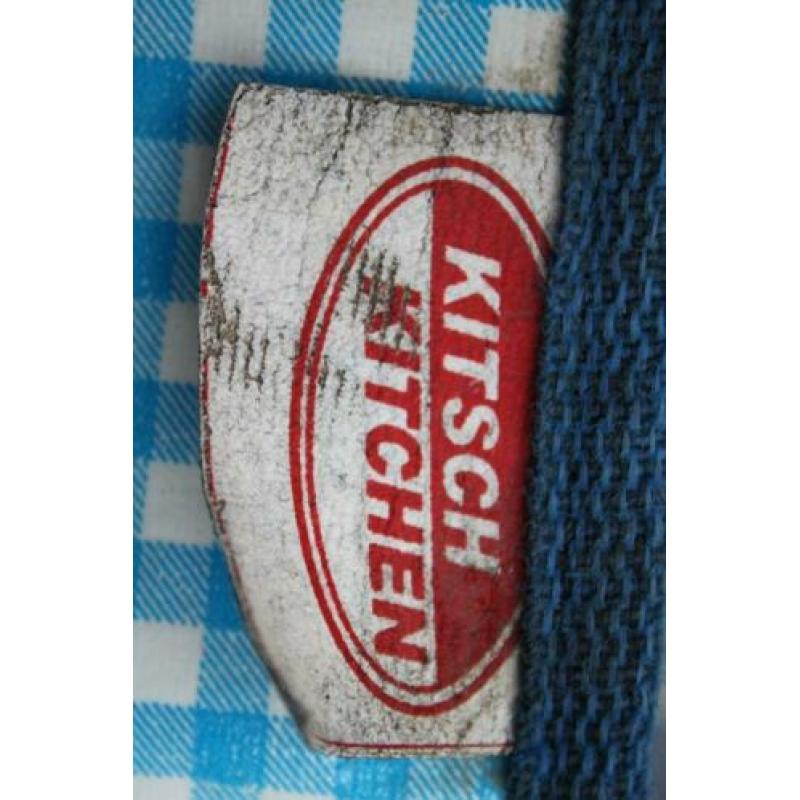 fietstas kitsch kitchen blauwwit geruit