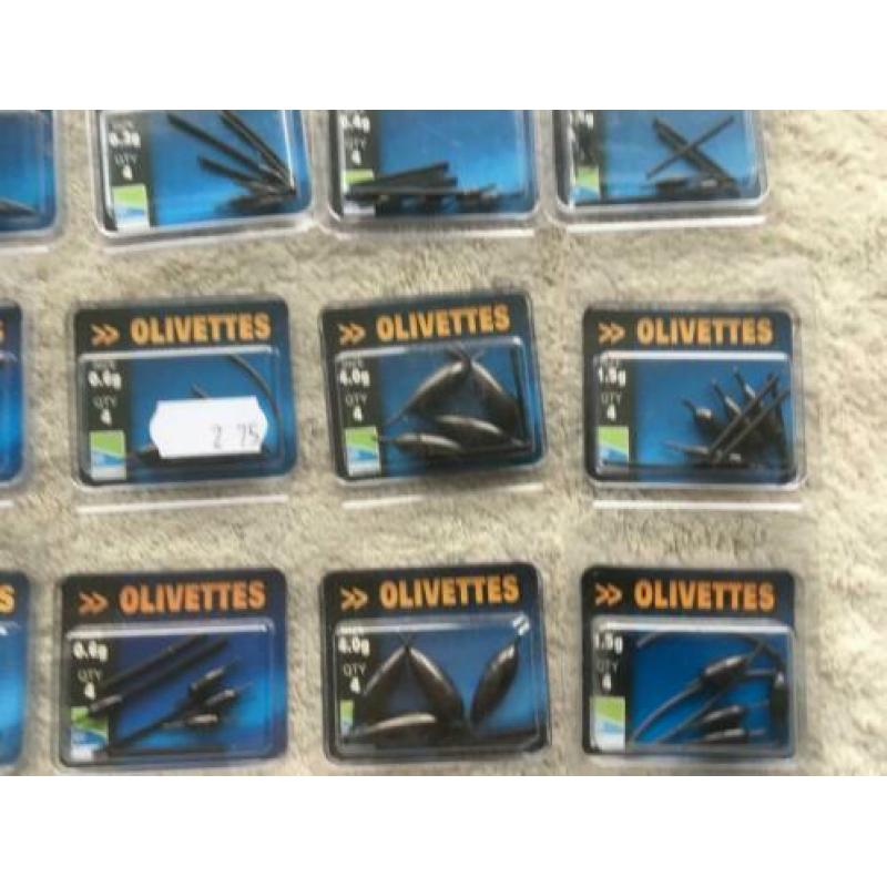 adv 117 / NIEUW set 16 blisters oilivettes PRESTON