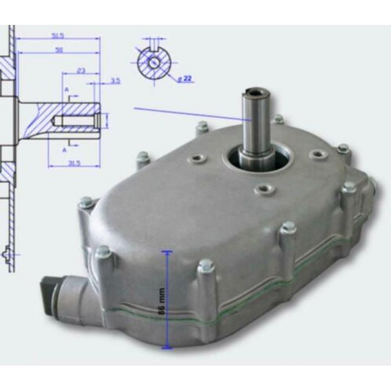 Koppeling (olie) voor Q1 motoren (20mm)