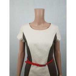 Natan Editions 5 jurk roomwit beige designer luxe maat 36
