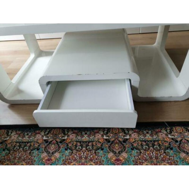 Salontafel hoogglans wit