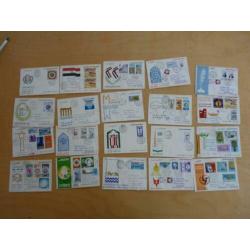 20 x First day cover Egypte Egypt 1973 / 1974 fdc