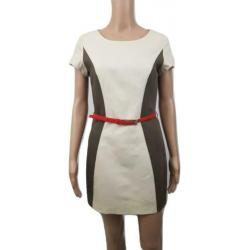 Natan Editions 5 jurk roomwit beige designer luxe maat 36
