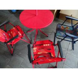 camping stoeltjes stoel kinderen set parasol tafel
