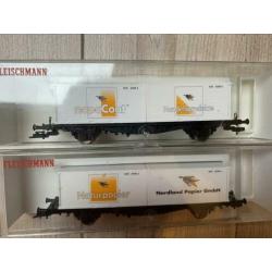 Fleischmann wagon nordland papier 2 stuks OVP -kleine oplage
