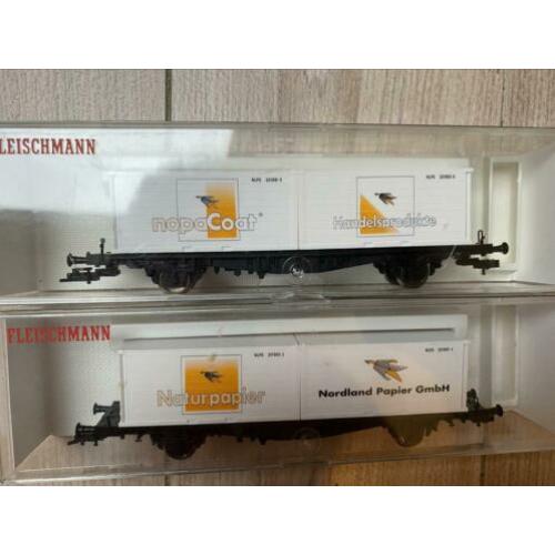 Fleischmann wagon nordland papier 2 stuks OVP -kleine oplage