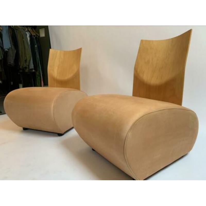 2 prachtige design Lounche Chairs van Karl-Friedrich Forster