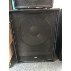 Complete DAD PA set - Speakers incl. Versterker en crossover