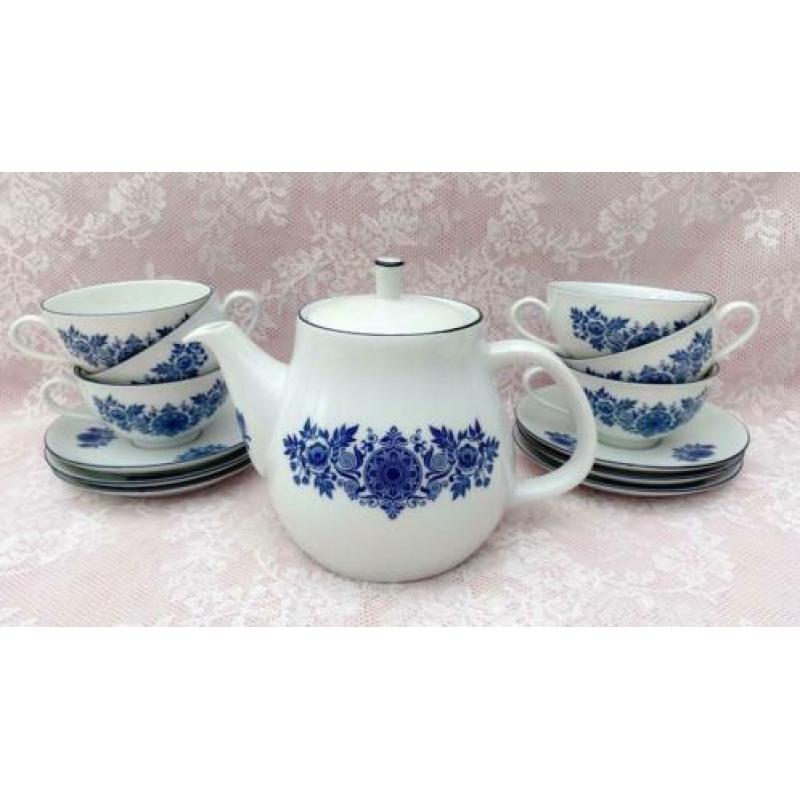 Theeservies theepot theekopjes high tea servies Mosa DE