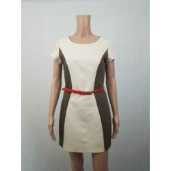 Natan Editions 5 jurk roomwit beige designer luxe maat 36