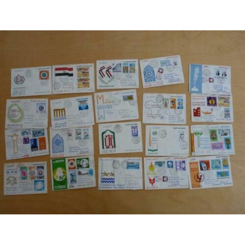 20 x First day cover Egypte Egypt 1973 / 1974 fdc