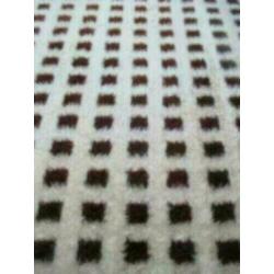 pluche blokkensprei wit bruin retro jaren 70 design vintage