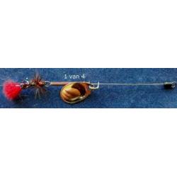 R 6 set van 4 Ultra Light Forel - Ruisvoorn - Baars spinners