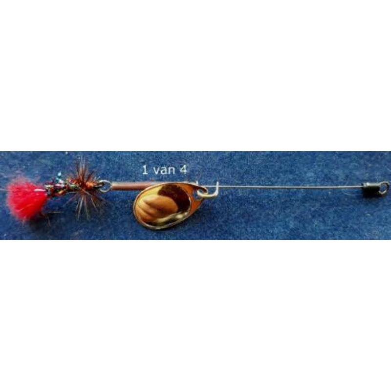 R 6 set van 4 Ultra Light Forel - Ruisvoorn - Baars spinners