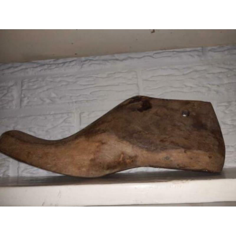 Houten schoenleest, leest, schoen mal, brocante