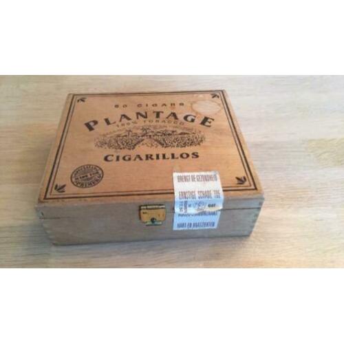 Houten sigarendoos Plantage cigarillos