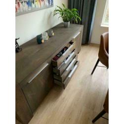 massief houten dressoir 228x63x77 goossens