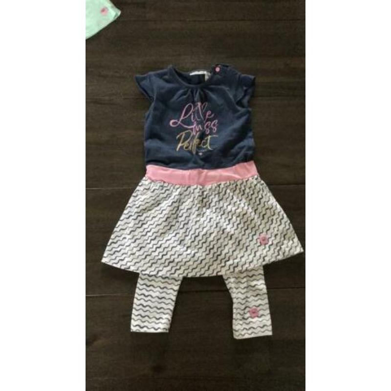 Jurkje met legging en longsleeve bampidano maat 74