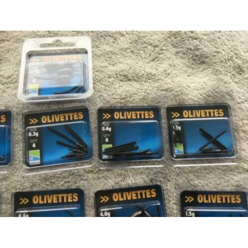 adv 117 / NIEUW set 16 blisters oilivettes PRESTON
