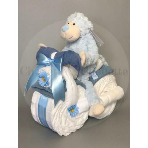 Gratis verzending Luiertaart Motor luiermotor Aap blauw