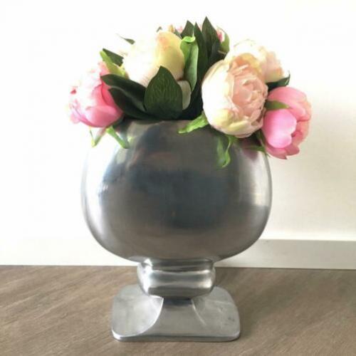 Mooie zilveren vaas / bloempot Rivièra stijl