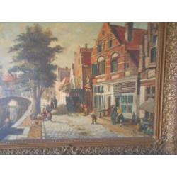 6510 Stadsgezicht naar Cornelis Springer, gesigneerd