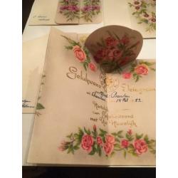 Gelukwens telegram / geluktelegram uit 1952 ruim 30 stuks