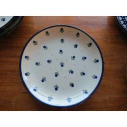 Bunzlau servies, gebaksbordjes 16 cm