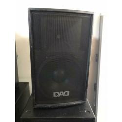 Complete DAD PA set - Speakers incl. Versterker en crossover
