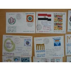 20 x First day cover Egypte Egypt 1973 / 1974 fdc