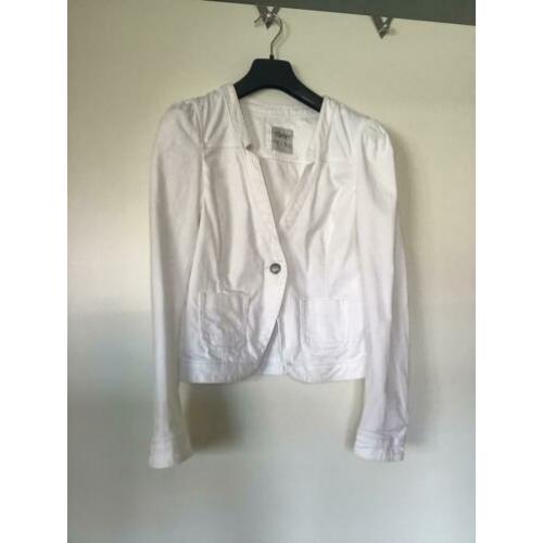 Esprit colbert wit denim maat 38 (als nieuw)