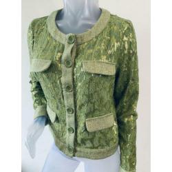 Gigue groen kant met pailletten vestje - 38