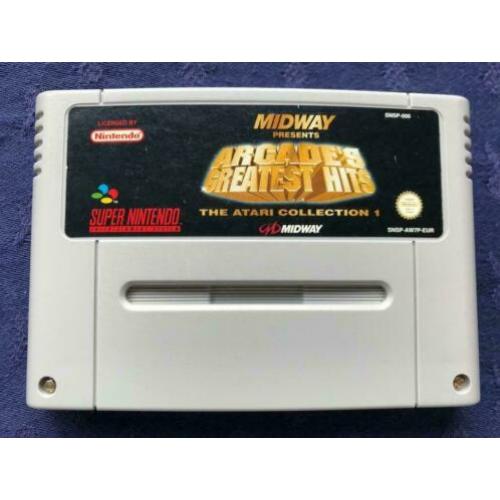 Nintendo Snes spel Arcade`s Greatest Hits. Losse cassette ,
