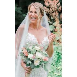 bruidsboeket, trouwboeket met echte bloemen