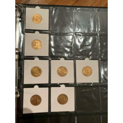 Diverse GOUDEN munten Willem III en Wilhelmina