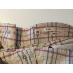 Korte Broek Replay beige/roze/blauw maat s