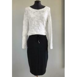 JOSEPHINE & CO top, wit, bloemstructuur, maat M