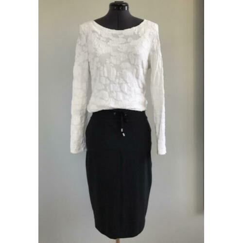 JOSEPHINE & CO top, wit, bloemstructuur, maat M